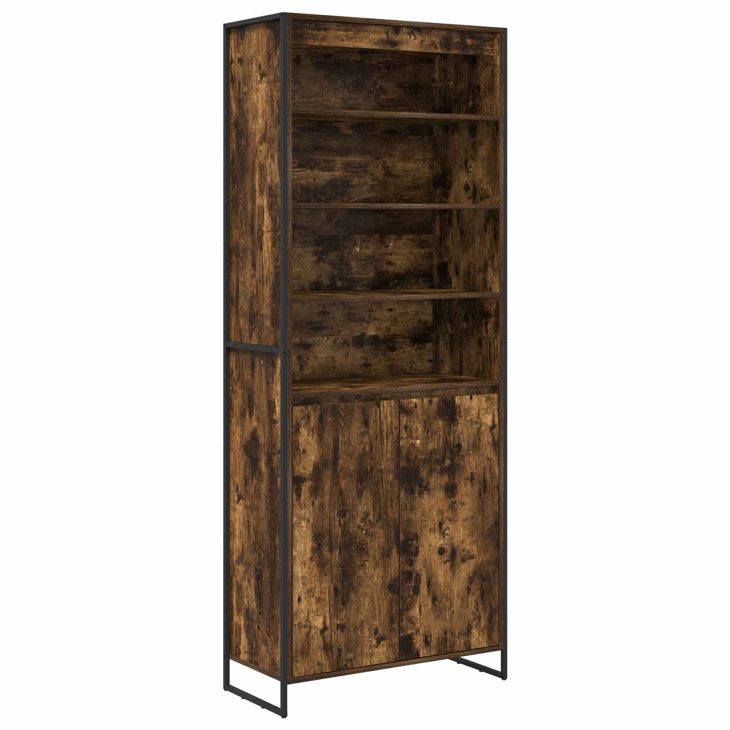 Tall Cabinets Smoke Oak 79 x 36 x 200 cm Engineered Wood