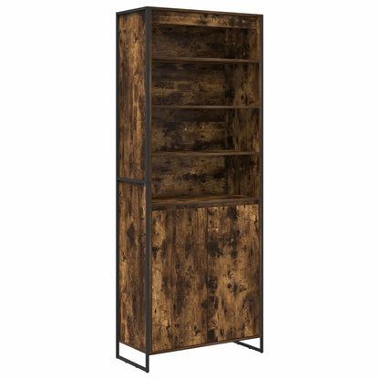 Tall Cabinets Smoke Oak 79 x 36 x 200 cm Engineered Wood