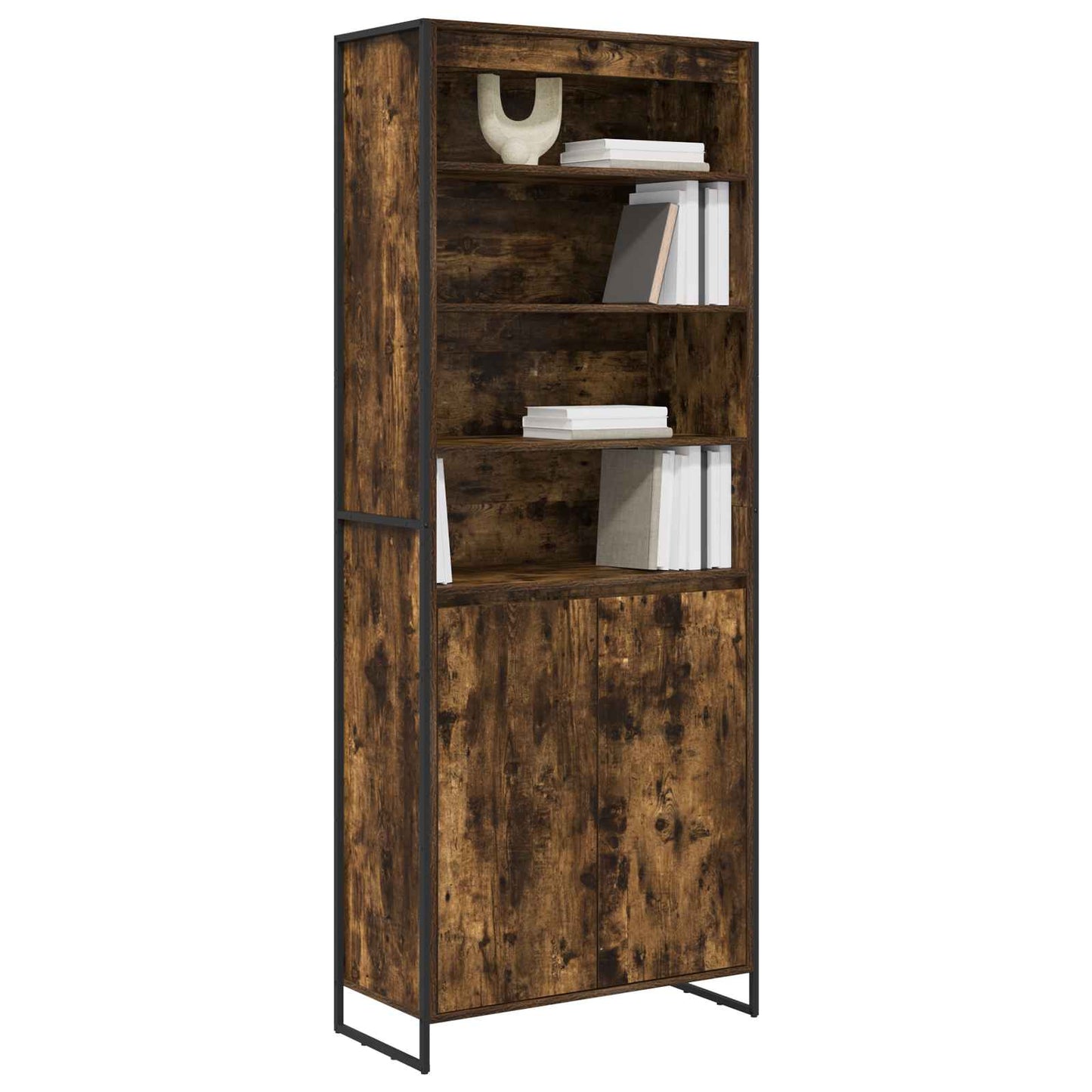 Tall Cabinets Smoke Oak 79 x 36 x 200 cm Engineered Wood