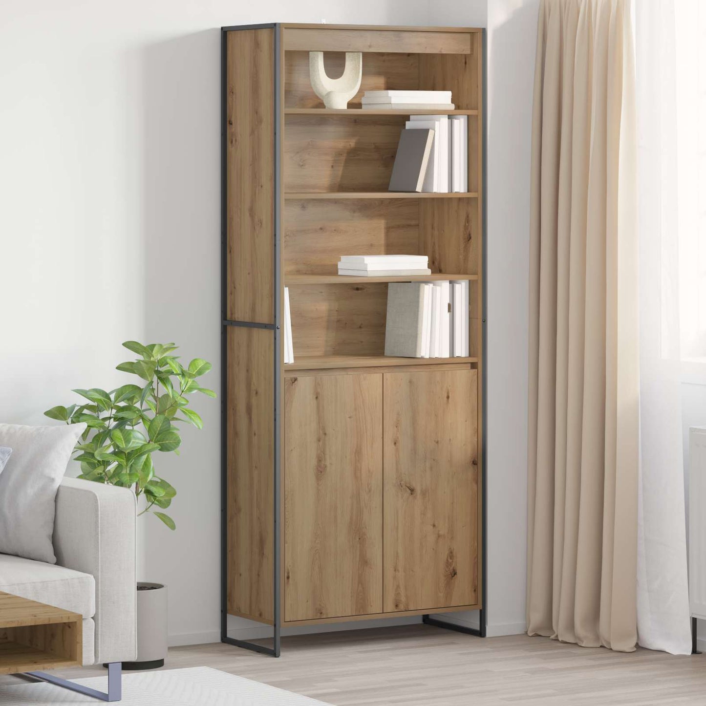 Tall Cabinets Artisian Oak 79 x 36 x 200 cm Engineered Wood
