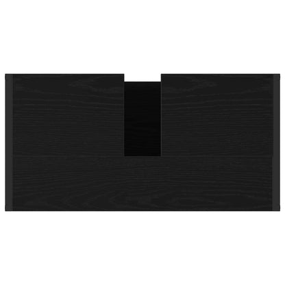 Bathroom Furniture Set with Drawer Black Oak Engineered Wood