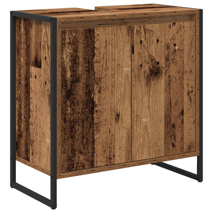 Bathroom Furniture Set with Drawer Old Wood Engineered Wood