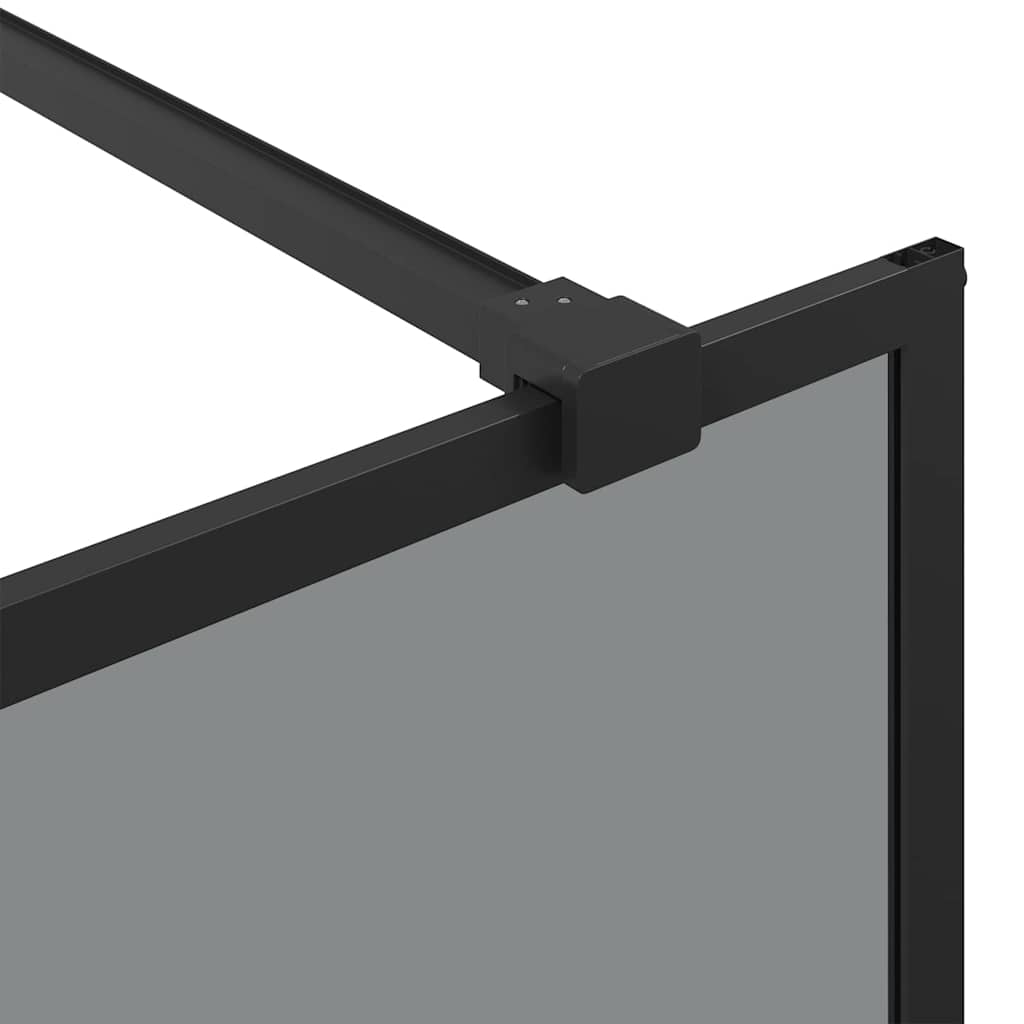 Walk-in Shower Wall Black 80 x 195 cm Tempered Glass