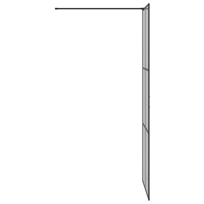 Walk-in Shower Wall Black 80 x 195 cm Tempered Glass