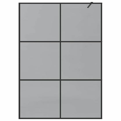 Walk-in Shower Wall Black 140 x 195 cm Tempered Glass