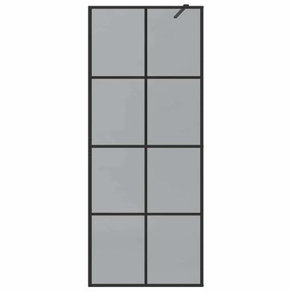 Walk-in Shower Wall Black 80 x 195 cm Tempered Glass