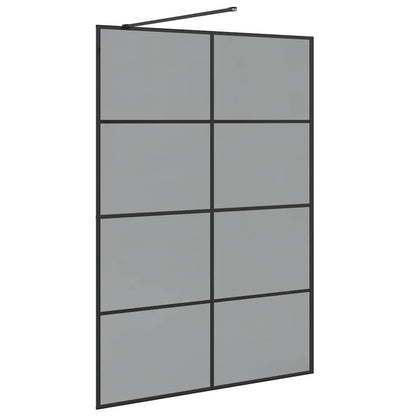 Walk-in Shower Wall Black 140 x 195 cm Tempered Glass