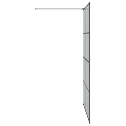 Walk-in Shower Wall Black 140 x 195 cm Tempered Glass