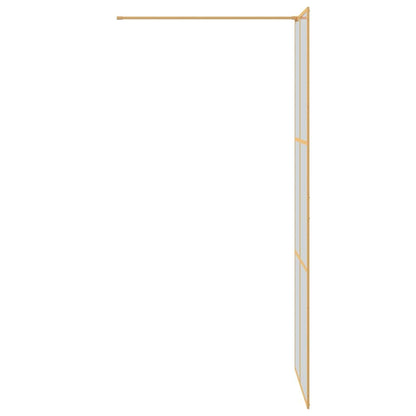 Walk-in Shower Wall Gold 80 x 195 cm Tempered Glass