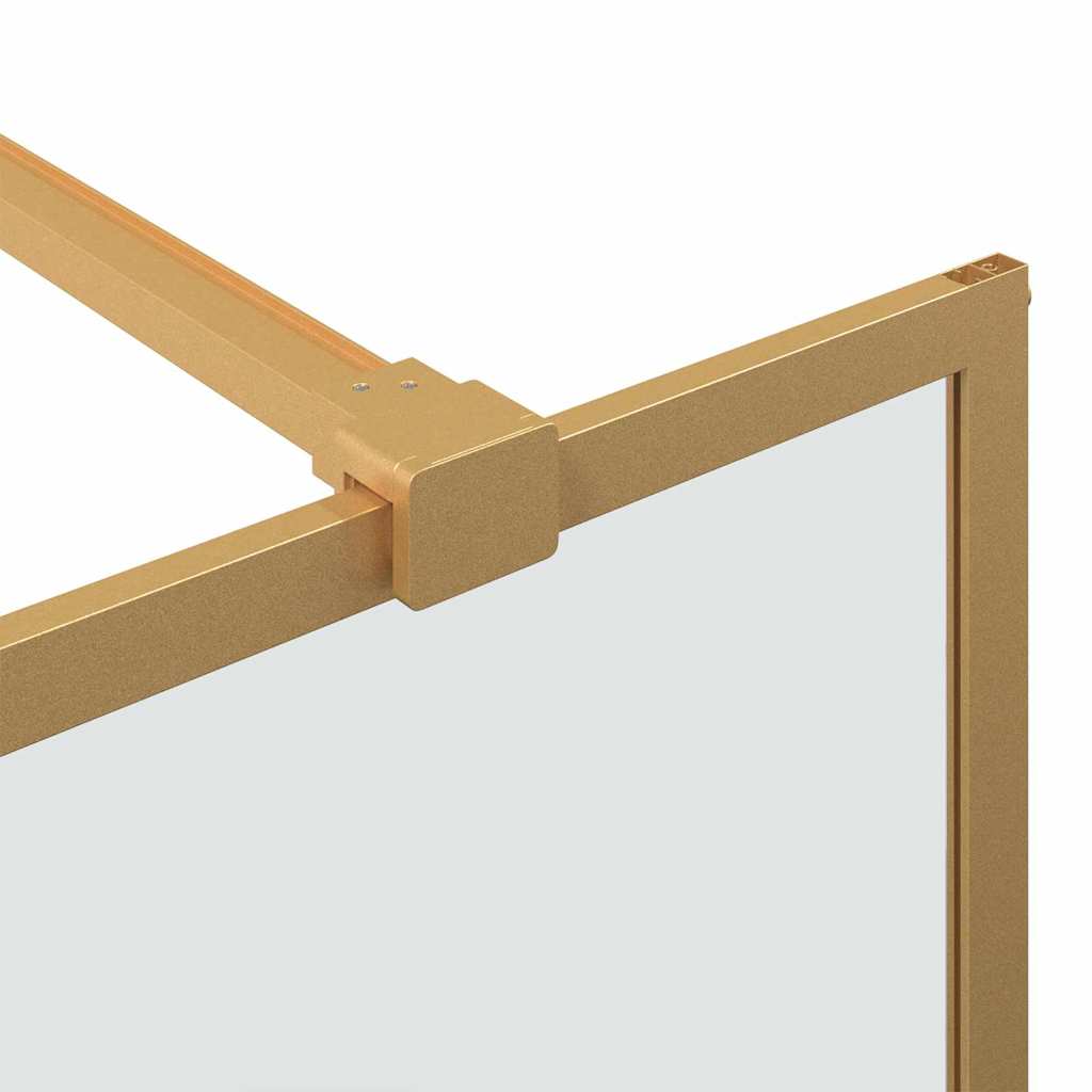 Walk-in Shower Wall Gold 140 x 195 cm Tempered Glass