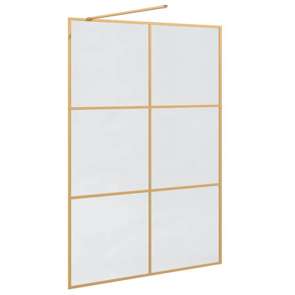 Walk-in Shower Wall Gold 140 x 195 cm Tempered Glass