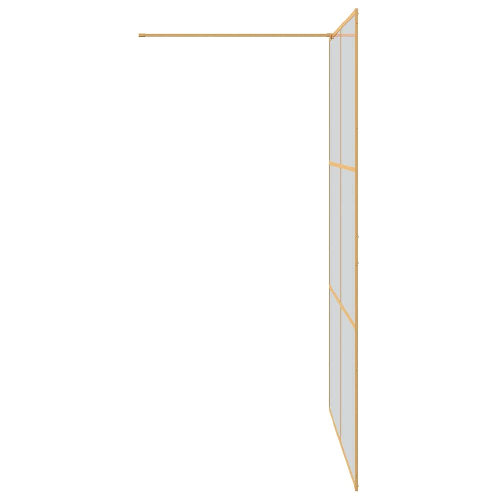 Walk-in Shower Wall Gold 140 x 195 cm Tempered Glass