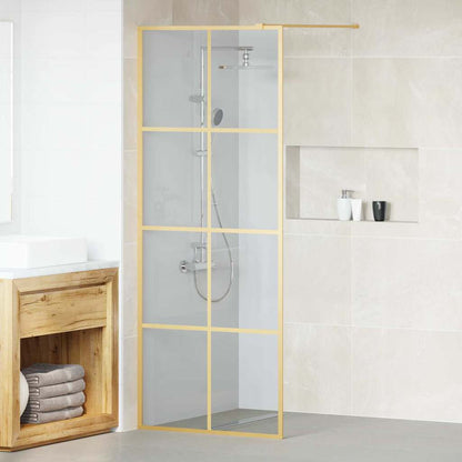 Walk-in Shower Wall Gold 80 x 195 cm Tempered Glass