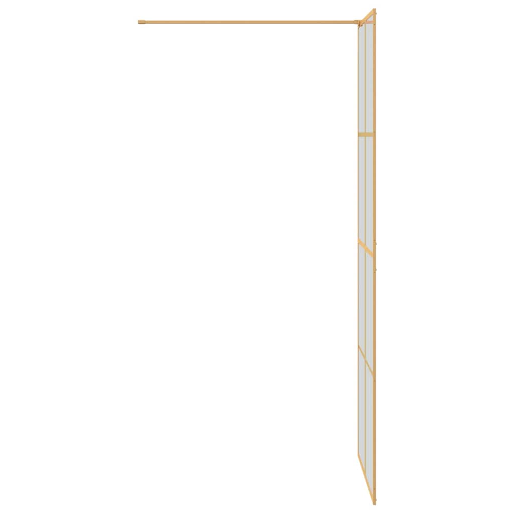 Walk-in Shower Wall Gold 80 x 195 cm Tempered Glass