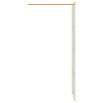 Walk-in Shower Wall Gold 80 x 195 cm Tempered Glass