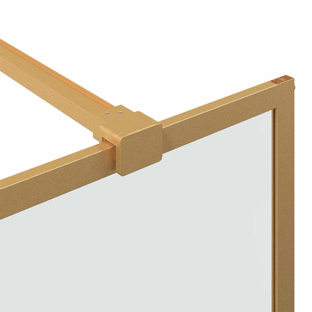 Walk-in Shower Wall Gold 115 x 195 cm Tempered Glass