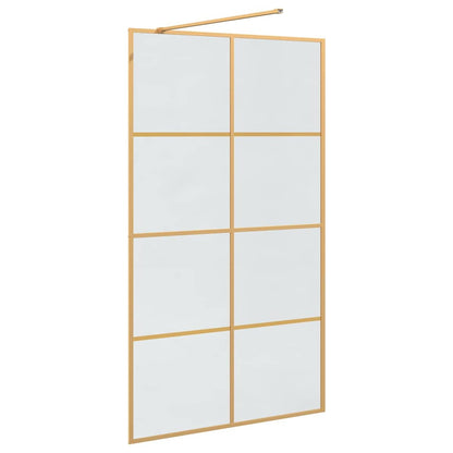 Walk-in Shower Wall Gold 115 x 195 cm Tempered Glass