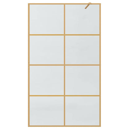 Walk-in Shower Wall Gold 115 x 195 cm Tempered Glass