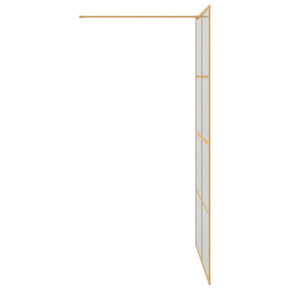 Walk-in Shower Wall Gold 115 x 195 cm Tempered Glass