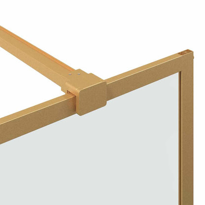 Walk-in Shower Wall Gold 140 x 195 cm Tempered Glass