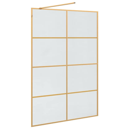 Walk-in Shower Wall Gold 140 x 195 cm Tempered Glass