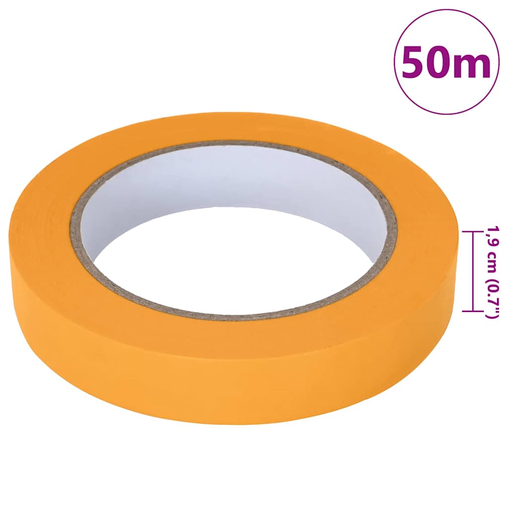 Painter Masking Tapes 12 pcs Yellow 19mm x 50m Paper