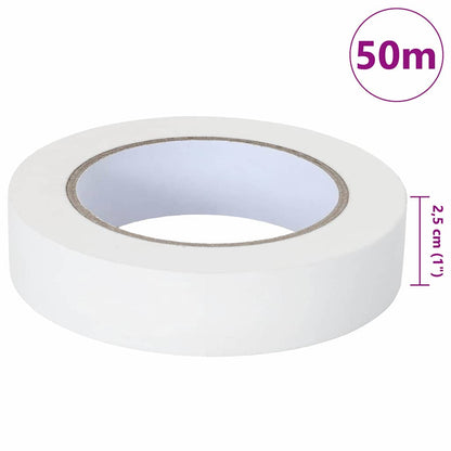 Painter Masking Tapes 50 pcs White 25mm x 50m Paper