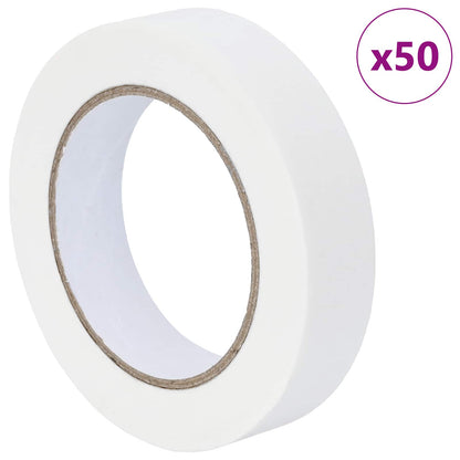 Painter Masking Tapes 50 pcs White 25mm x 50m Paper
