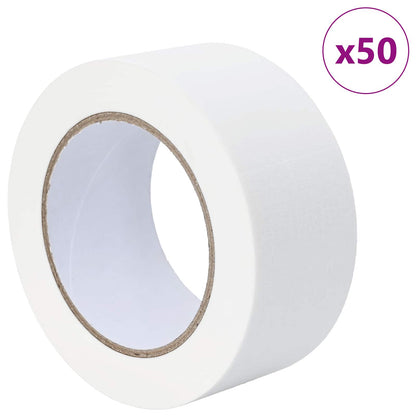 Painter Masking Tapes 50 pcs White 50mm x 50m Paper