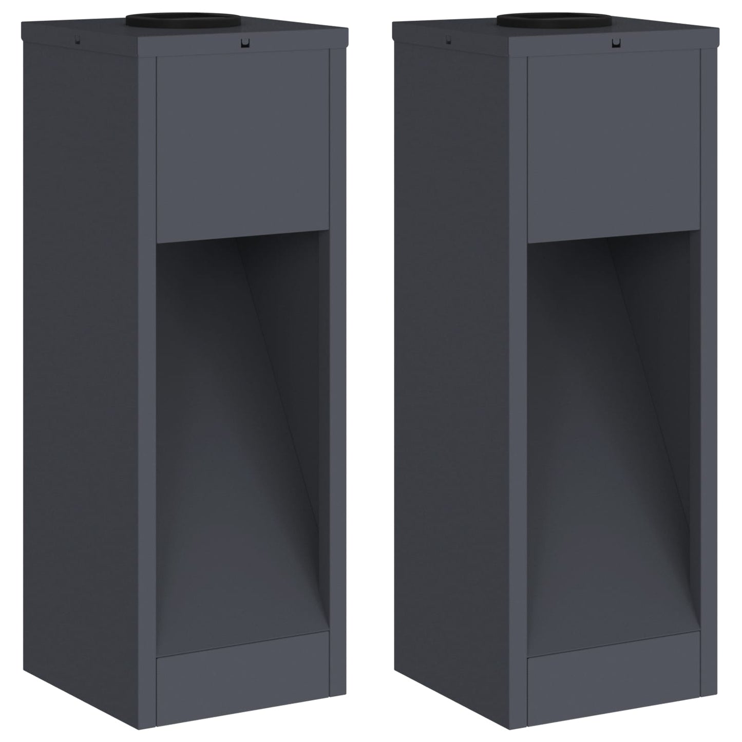 Solar Led Pathway Light 2 pcs Anthracite Cold Rolled Steel