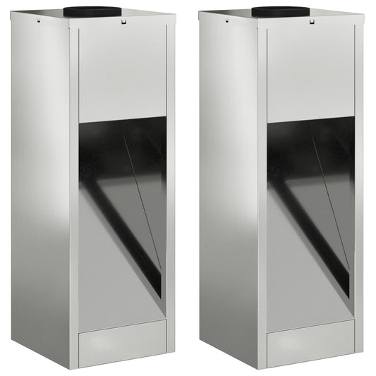 Solar Led Pathway Light 2 pcs Galvanized Galvanized