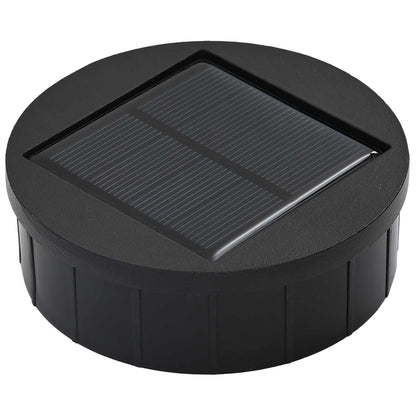 Solar Led Pathway Light 2 pcs Black Cold Rolled Steel