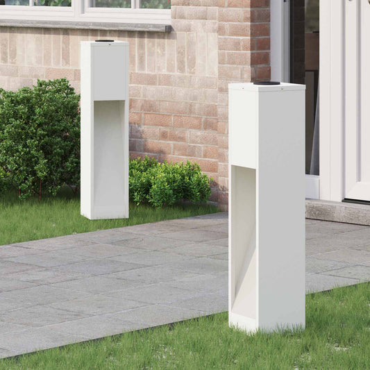 Solar Led Pathway Light 2 pcs White Cold Rolled Steel