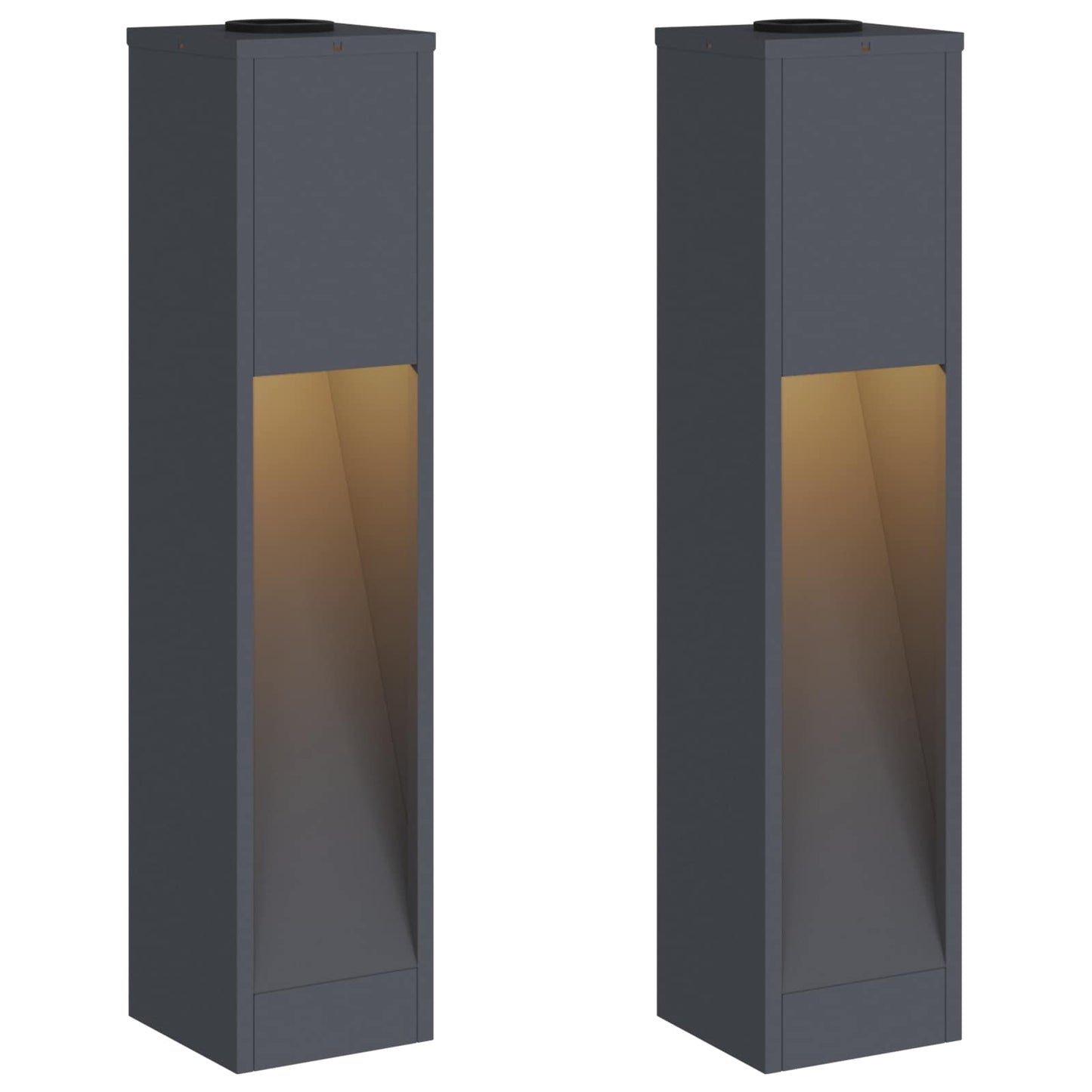 Solar Led Pathway Light 2 pcs Anthracite Cold Rolled Steel