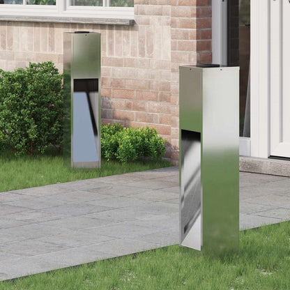 Solar Led Pathway Light 2 pcs Galvanized Galvanized