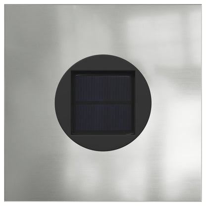 Solar LED Pathway Light 2 pcs Silver Galvanized