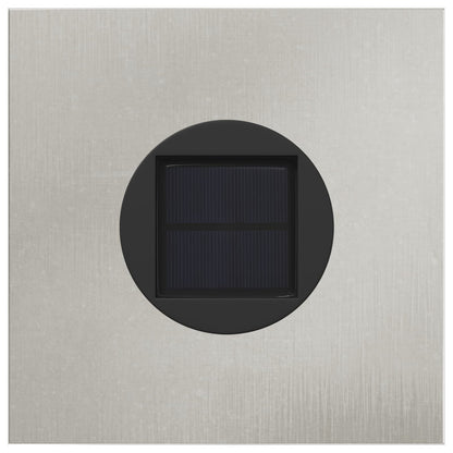 Solar LED Pathway Light 2 pcs Silver Stainless Steel