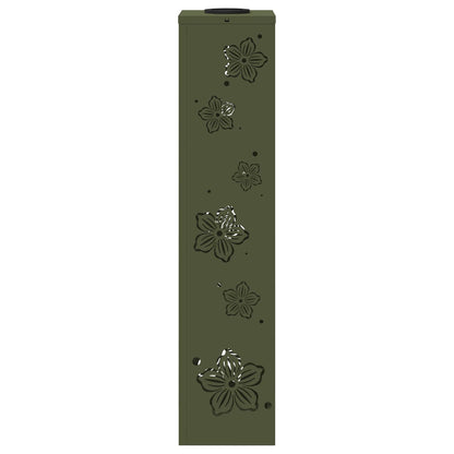 Solar LED Pathway Light 2 pcs Olive Green Cold Rolled Steel
