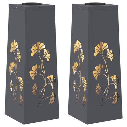 Solar LED Pathway Light 2 pcs Anthracite Cold Rolled Steel