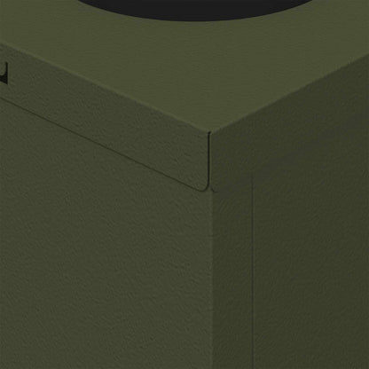 Solar LED Pathway Light 2 pcs Olive Green Cold Rolled Steel