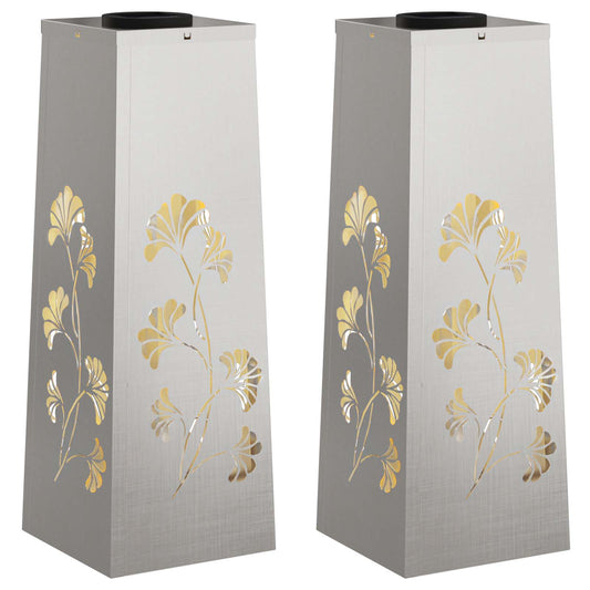 Solar LED Pathway Light 2 pcs Stainless Steel Stainless Steel