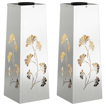 Solar LED Pathway Light 2 pcs Galvanized Galvanized