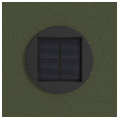 Solar LED Pathway Light 2 pcs Olive Green Cold Rolled Steel