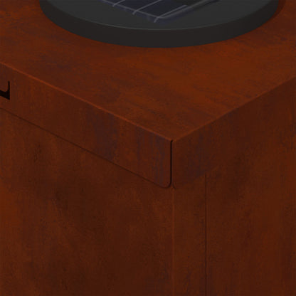 Solar LED Pathway Light 2 pcs Rusty Weathering Steel