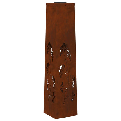 Solar LED Pathway Light 2 pcs Rusty Weathering Steel