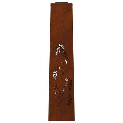 Solar LED Pathway Light 2 pcs Rusty Weathering Steel