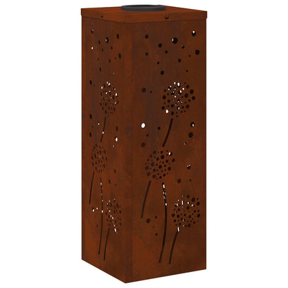 Solar LED Pathway Light 2 pcs Rusty Weathering Steel