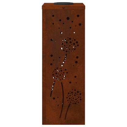 Solar LED Pathway Light 2 pcs Rusty Weathering Steel