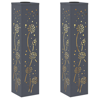 Solar LED Pathway Light 2 pcs Anthracite Cold Rolled Steel