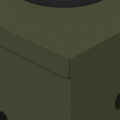 Solar LED Pathway Light 2 pcs Olive Green Cold Rolled Steel